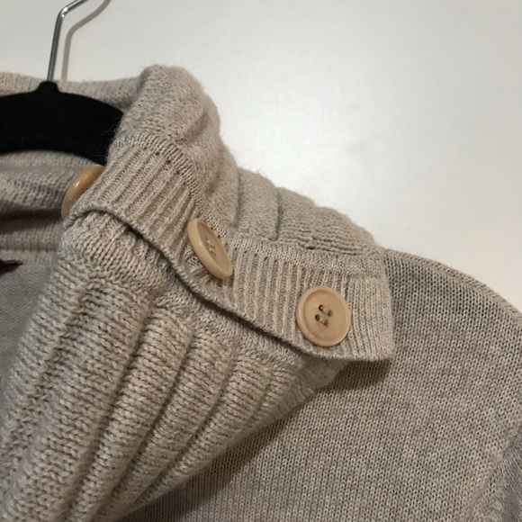 Olsen Europe Cowl Neck Wool Beige Sweater Size 14 - Picture 5 of 10